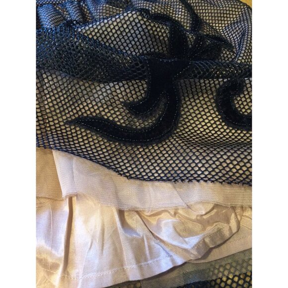 ASOS Embroidered Mesh Overlay Bustier Dress Black Whimsigoth Fairygrunge 12 - Picture 13 of 14